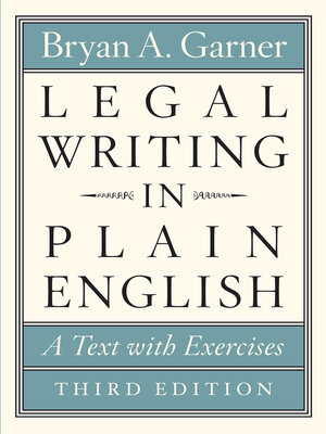cover image of Legal Writing in Plain English